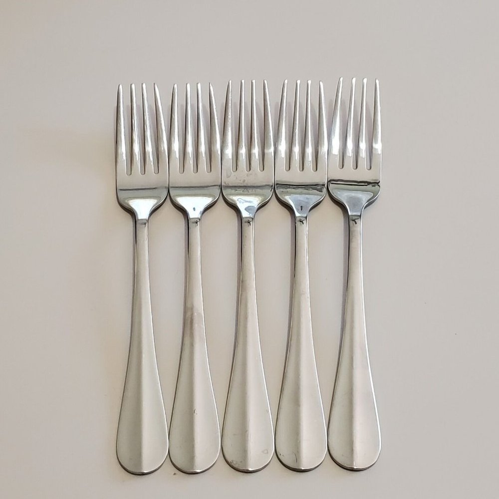 Pfaltzgraff Courtland Salad Fork set of 5 stainless 6 3/4" - Picture 2 of 7